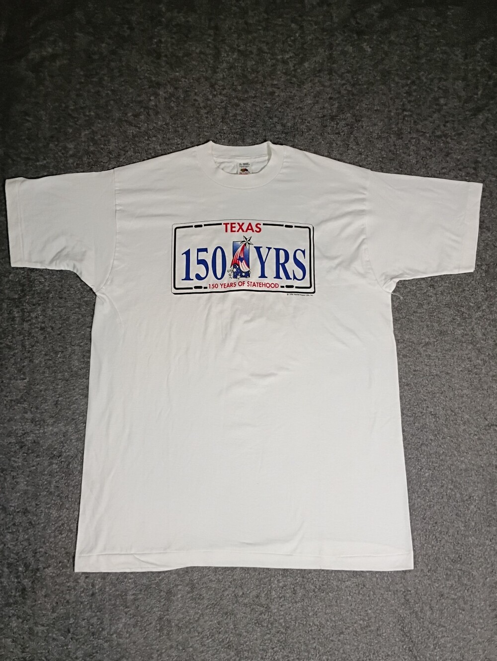 Vintage 1996 Texas 150 Years Statehood Deadstock T Shirt XL License To Brag